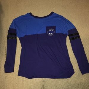 Navy and blue pink shirt